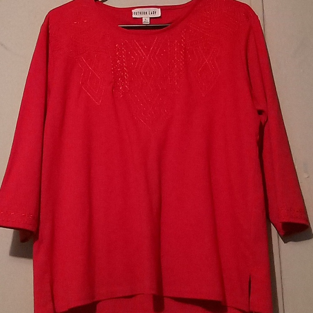 Southern lady large red shirt